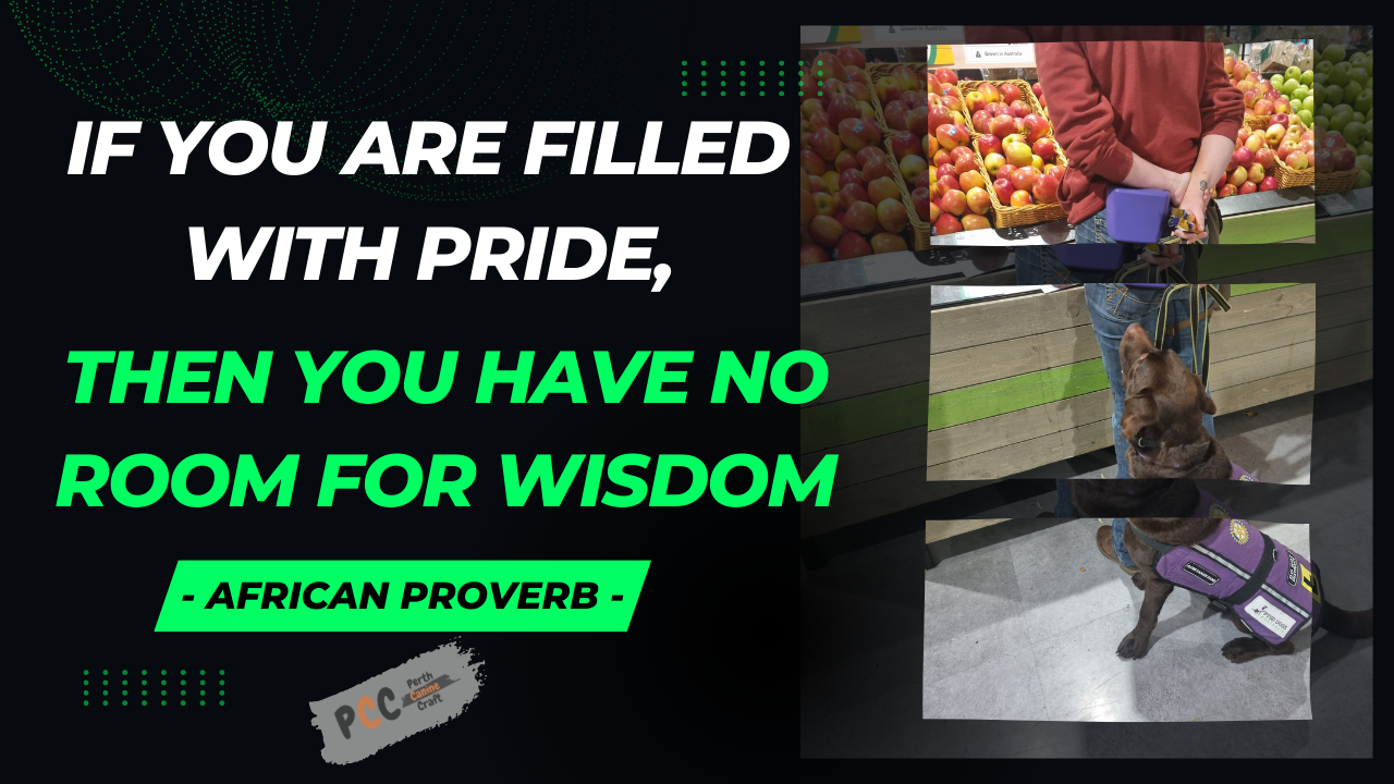 If you are filled with pride, then you have no room for wisdom