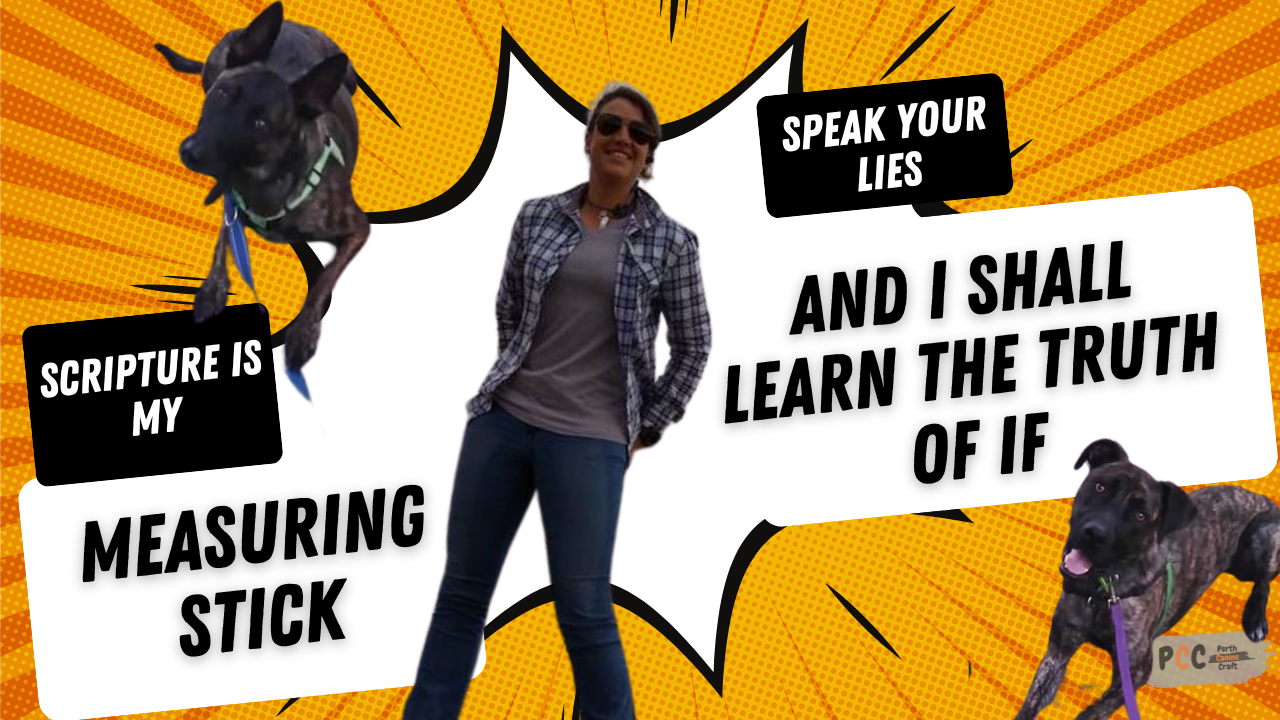 Scripture is my measuring stick: Speak your lies, and I shall learn the truth of it